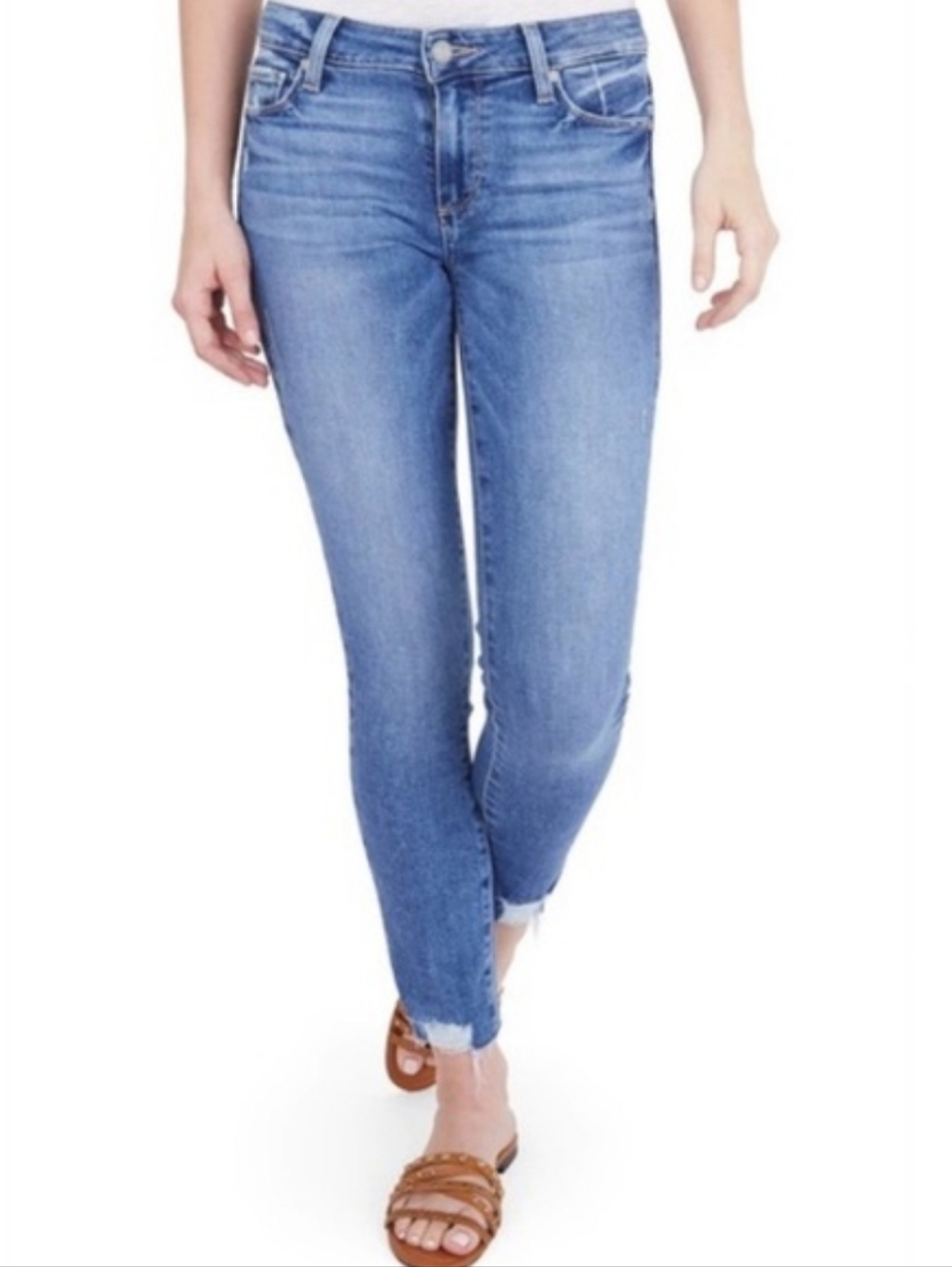 PAIGE Verdugo Ankle Flo Destructed Distressed Jeans - Size 31